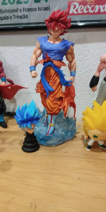 33 centimetri Dragon Ball Z Super Saiyan Blu Son Goku Figura LED Illuminata
