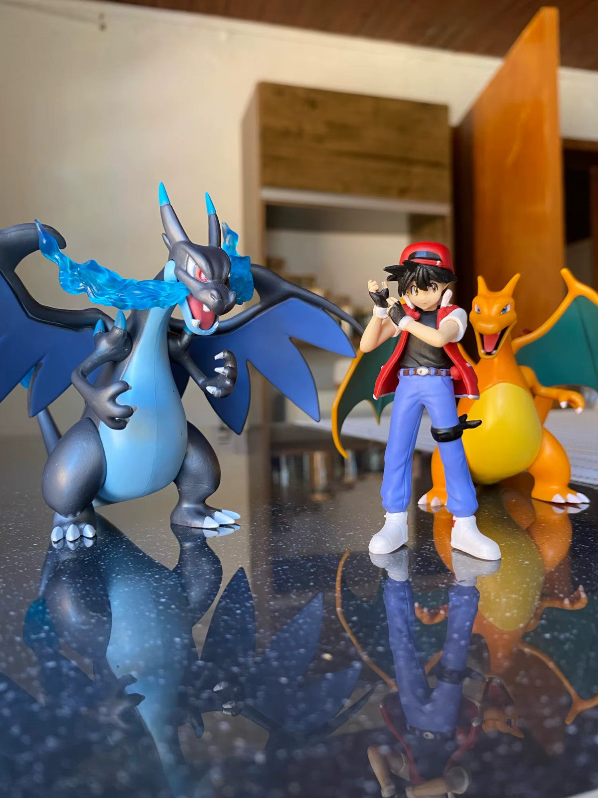 8 cm Anime Pokemen Figura Red Ash Ketchum Action Figure da Collezione✅