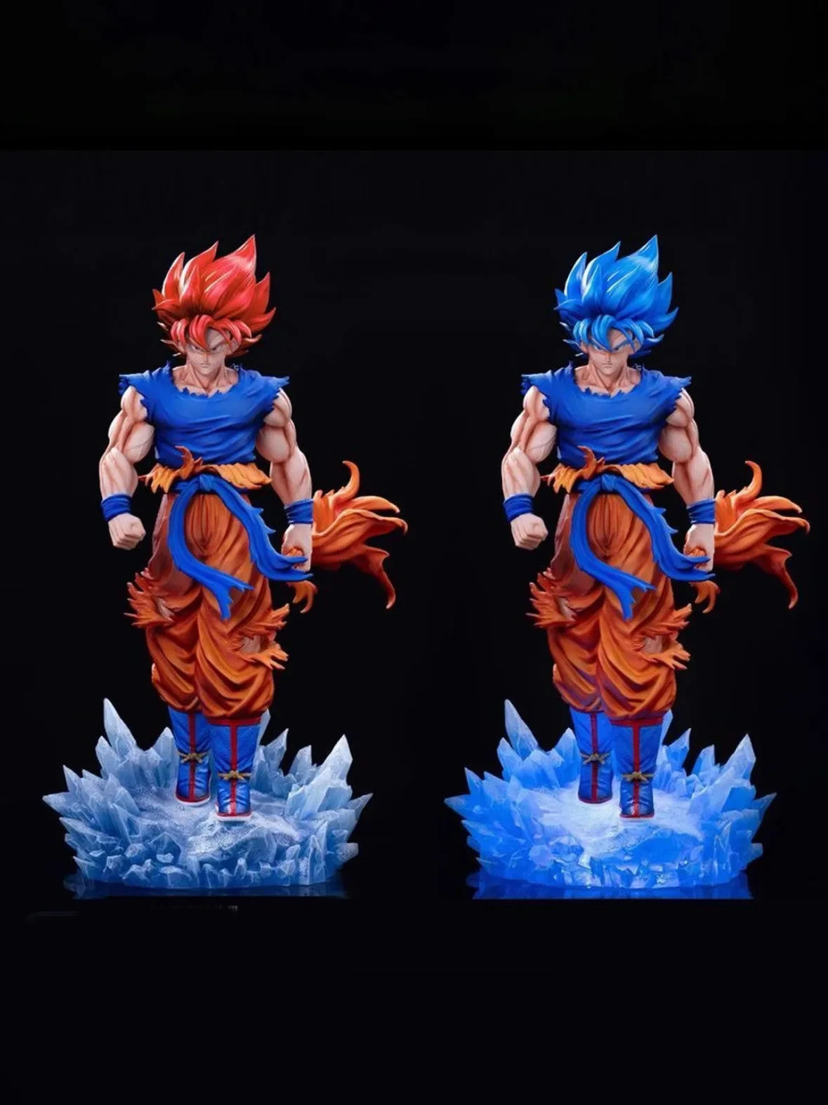 33 centimetri Dragon Ball Z Super Saiyan Blu Son Goku Figura LED Illuminata