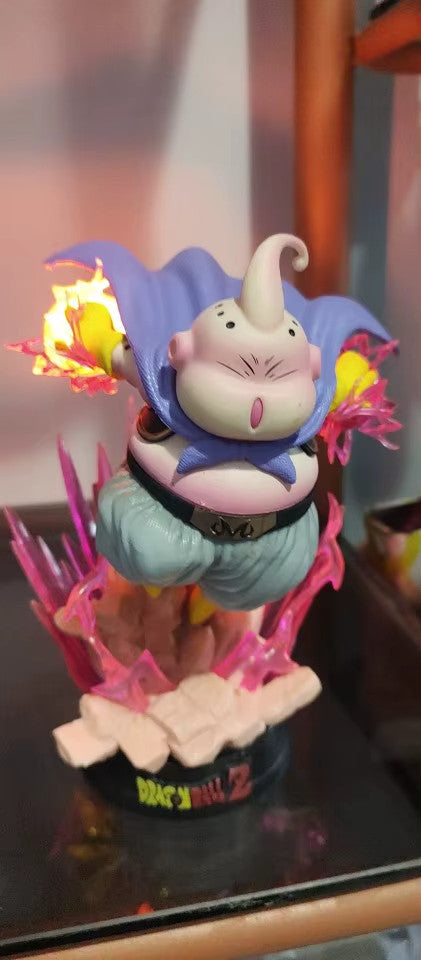 Dragon Ball Z Figure 19cm Majin Buu Fat Buu GK con Luce | Statua Anime in PVC,
