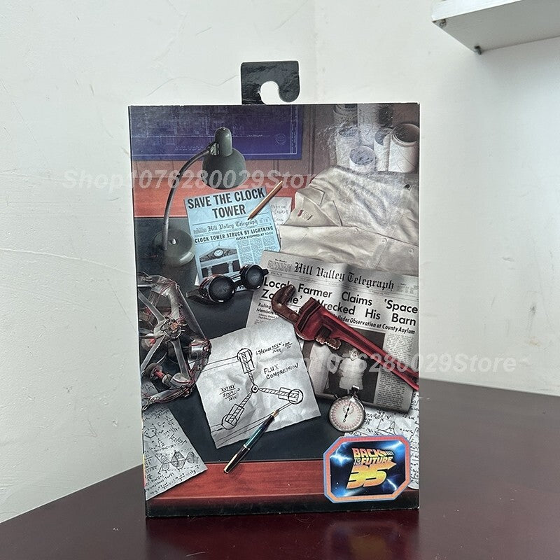 NECA Marty McFly 1985 Chitarra + Doc Brown 2015 Ritorno al Futuro 18cm