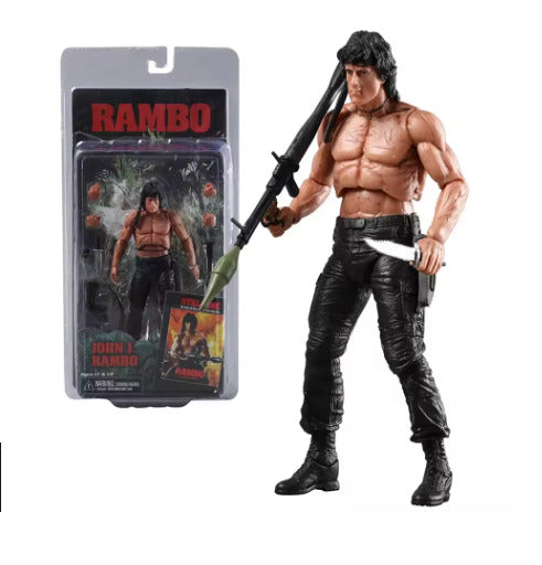 RAMBO NECA ACTION FIGURE 16 CM CON SCATOLA 🚛SPED.TRACCIATA GRATUITA