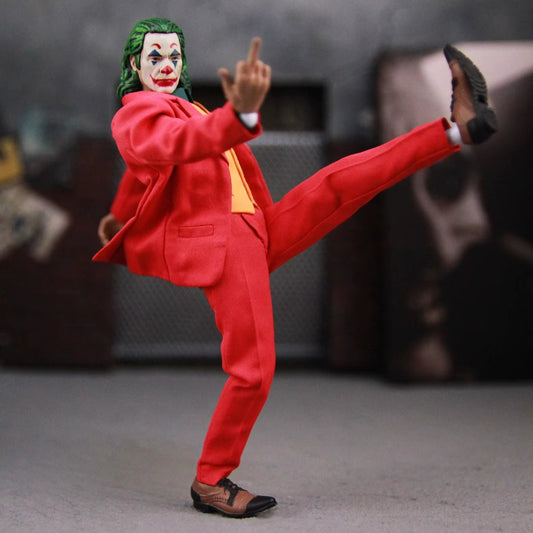 Joaquin Phoenix Arthur Fleck Joker Clown Red Suit 12" Action Figure CON SCATOLA