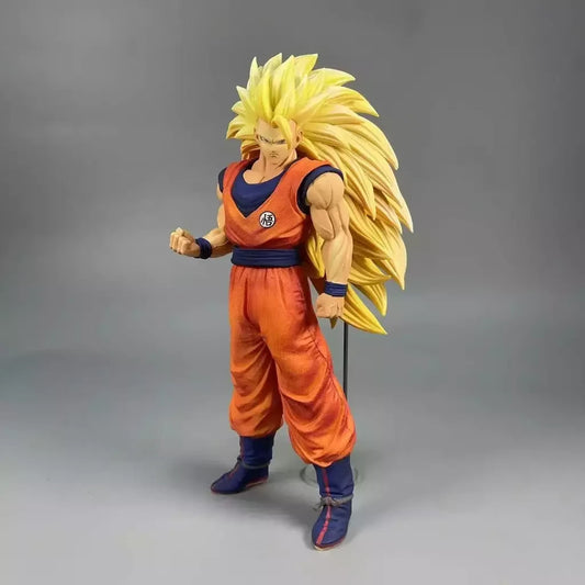 11.8in/30cm Anime Dragon Ball Z Figure SSJ3 Goku Figure PVC Super Saiyan Statue
