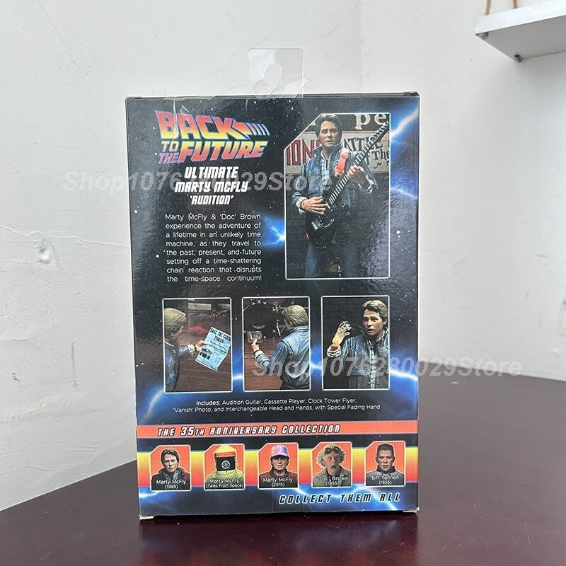 NECA Marty McFly 1985 Chitarra + Doc Brown 2015 Ritorno al Futuro 18cm