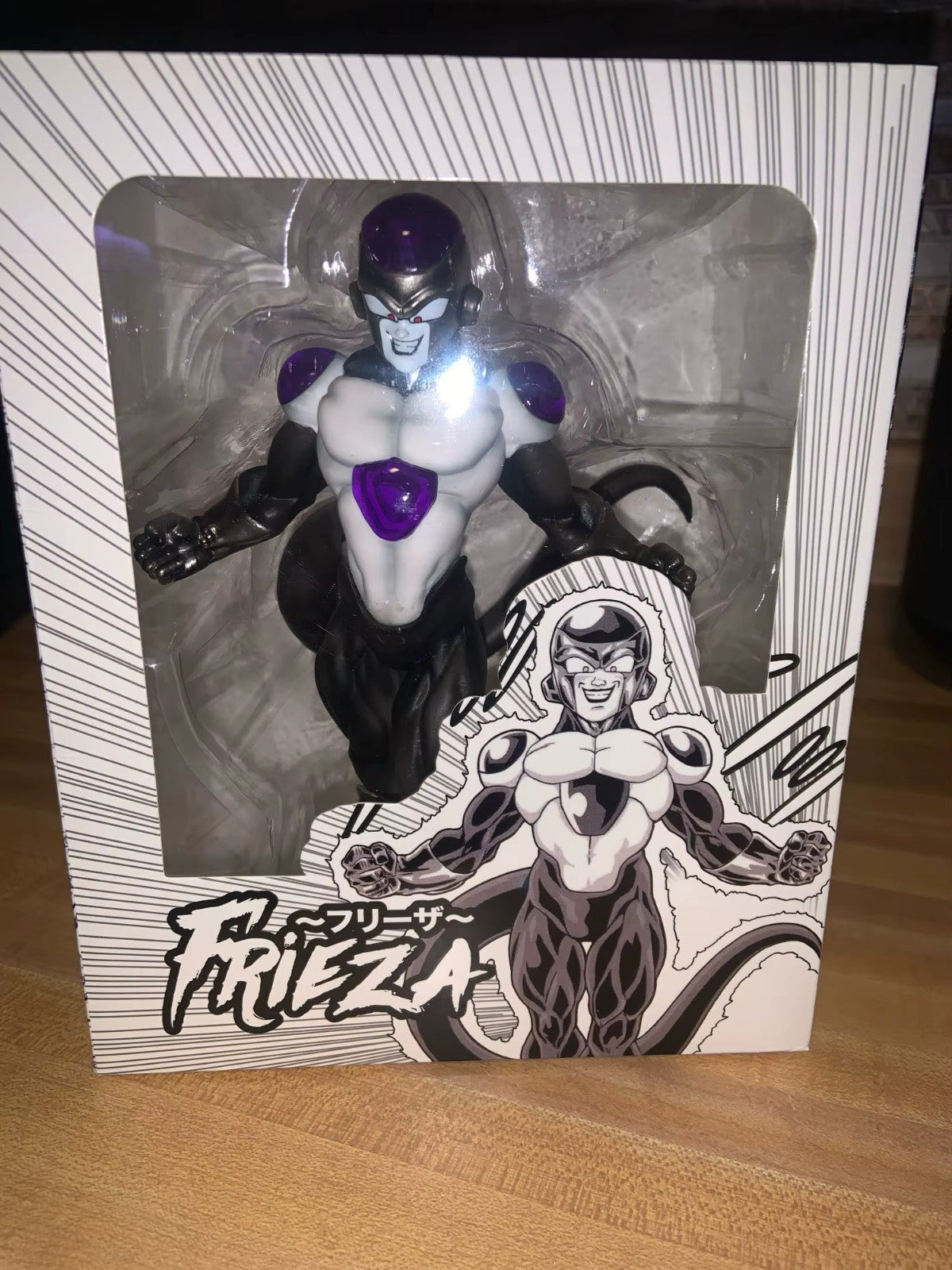 19cm Black Frieza Figure - Dragon Ball Gold & Black PVC Con Scatola COME IN FOTO