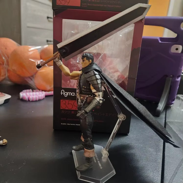 ⚔️ Berserk Guts Action Figure Spadaccino Nero Ver. Anime PVC da Collezione