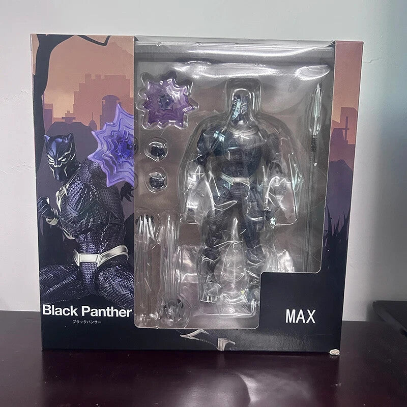 Amazing Yamaguchi Revoltech Black Panther Action Figure🎀 Con Scatola