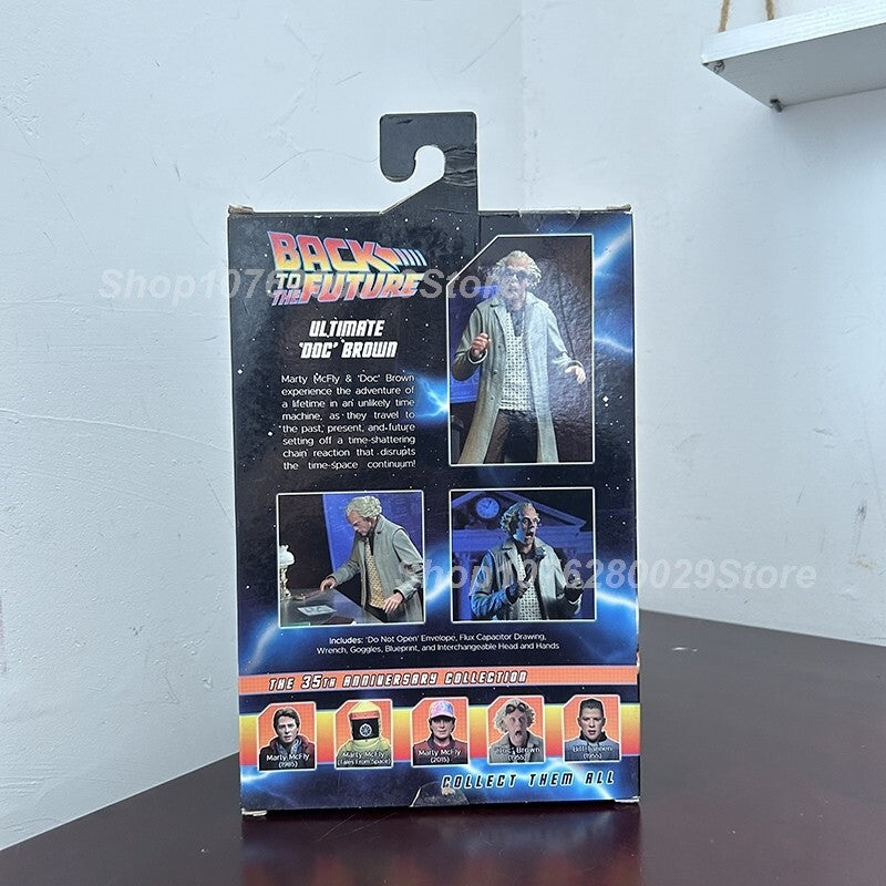 NECA Marty McFly 1985 Chitarra + Doc Brown 2015 Ritorno al Futuro 18cm