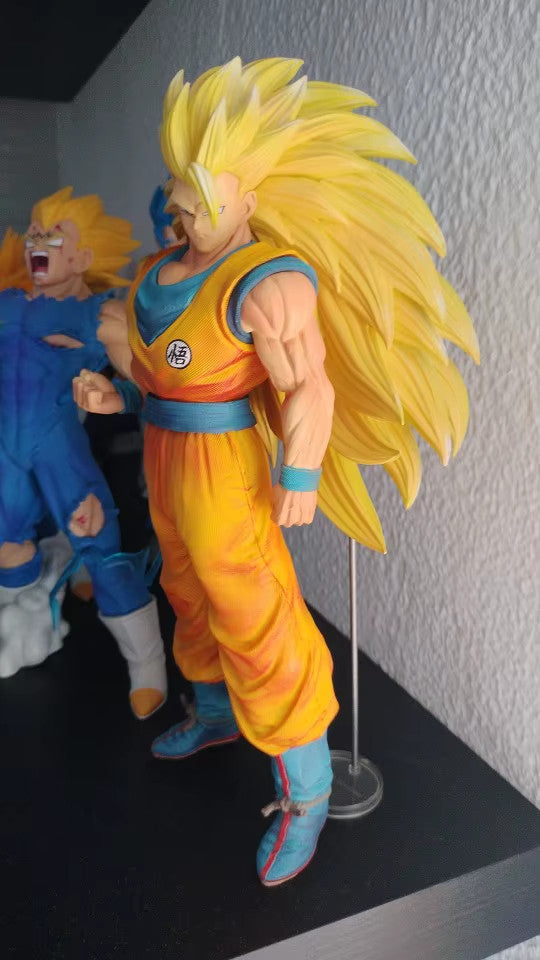 11.8in/30cm Anime Dragon Ball Z Figure SSJ3 Goku Figure PVC Super Saiyan Statue