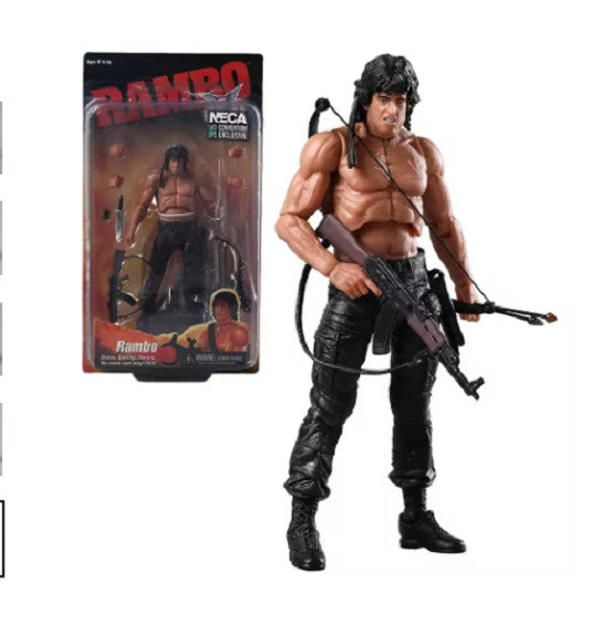 RAMBO NECA ACTION FIGURE 16 CM CON SCATOLA 🚛SPED.TRACCIATA GRATUITA