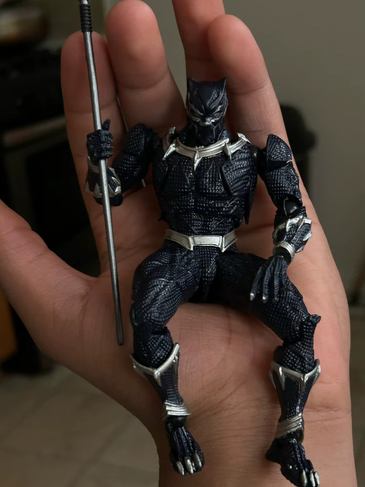 Amazing Yamaguchi Revoltech Black Panther Action Figure🎀 Con Scatola