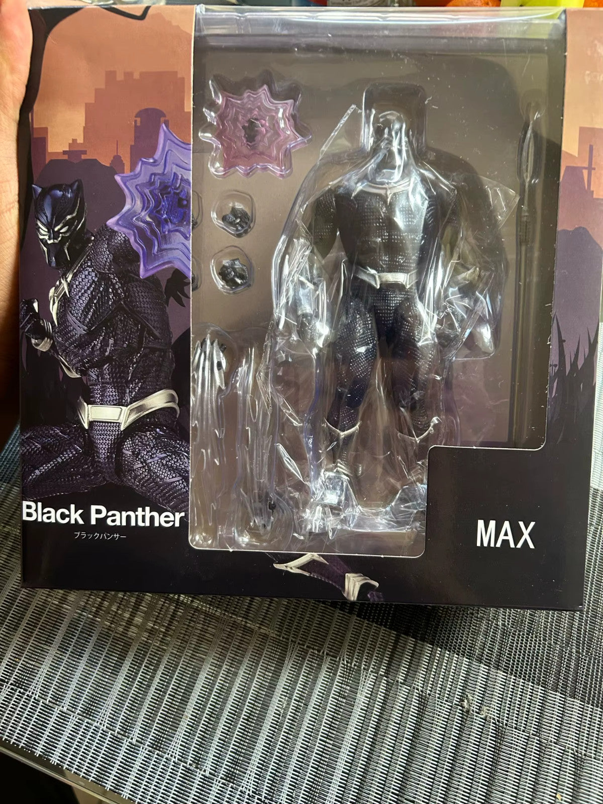 Amazing Yamaguchi Revoltech Black Panther Action Figure🎀 Con Scatola