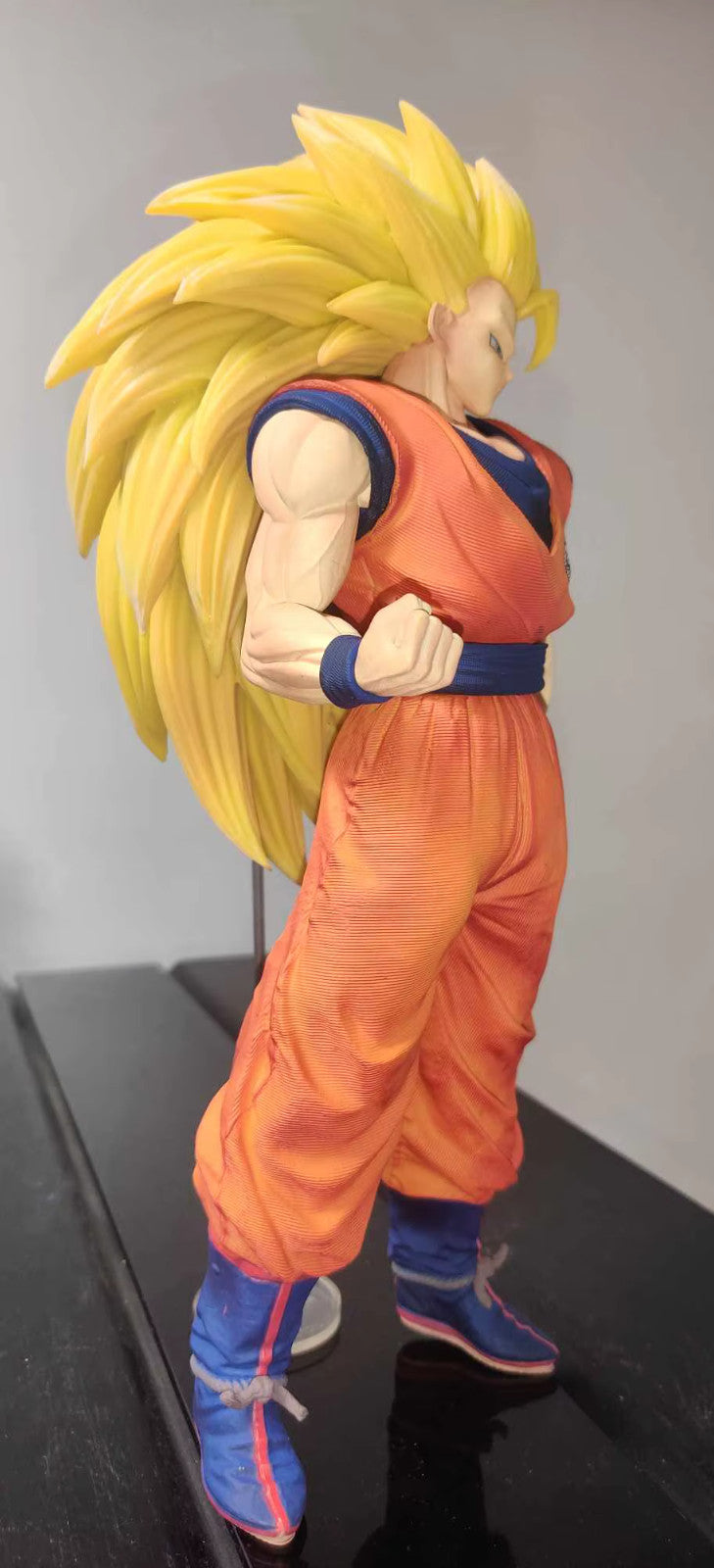 11.8in/30cm Anime Dragon Ball Z Figure SSJ3 Goku Figure PVC Super Saiyan Statue