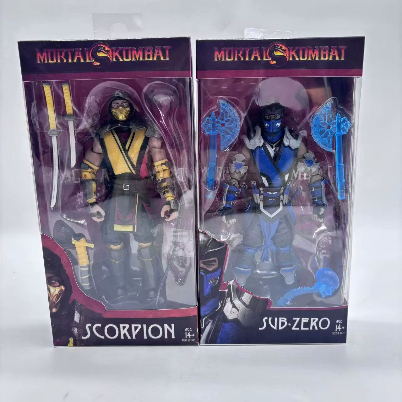 Mortal Kombat SUB ZERO , SCORPION Action Figure 17 Cm✅ CON SCATOLA COME IN FOTO