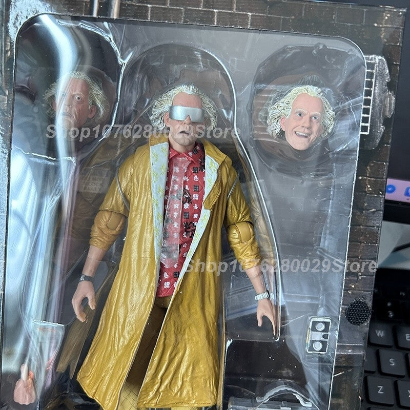 NECA Marty McFly 1985 Chitarra + Doc Brown 2015 Ritorno al Futuro 18cm