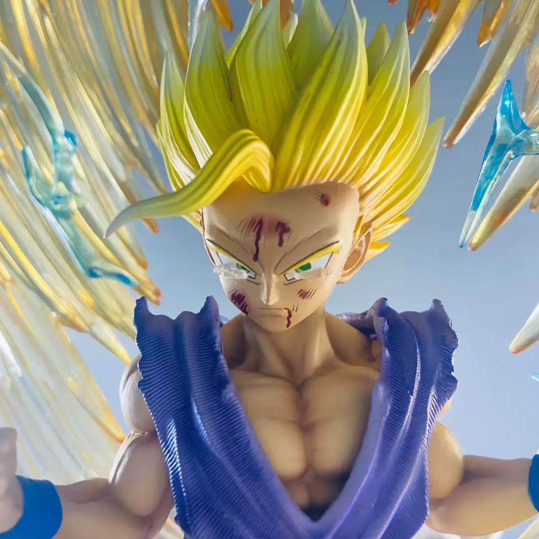 Figure 36Cm Son Gohan Super Saiyan 2  Dragon Ball LED con Testa Extra PVC