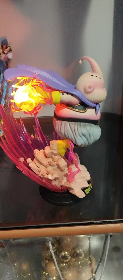Dragon Ball Z Figure 19cm Majin Buu Fat Buu GK con Luce | Statua Anime in PVC,