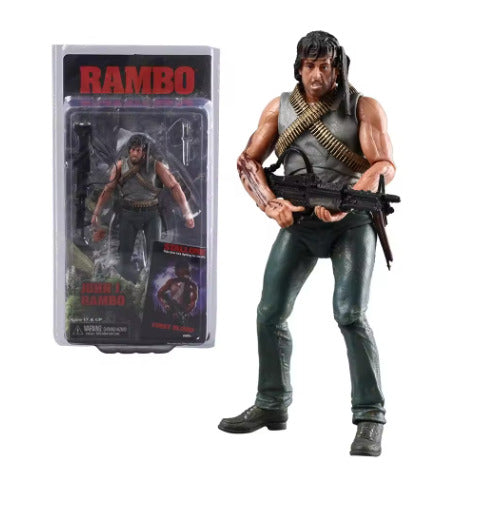 RAMBO NECA ACTION FIGURE 16 CM CON SCATOLA 🚛SPED.TRACCIATA GRATUITA