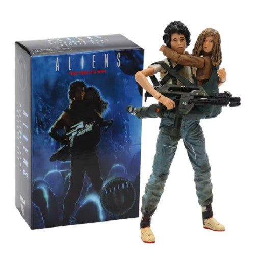 NECA Aliens 2 Ellen Ripley 18cm Action Figure CON SCATOLA ORIGINALE