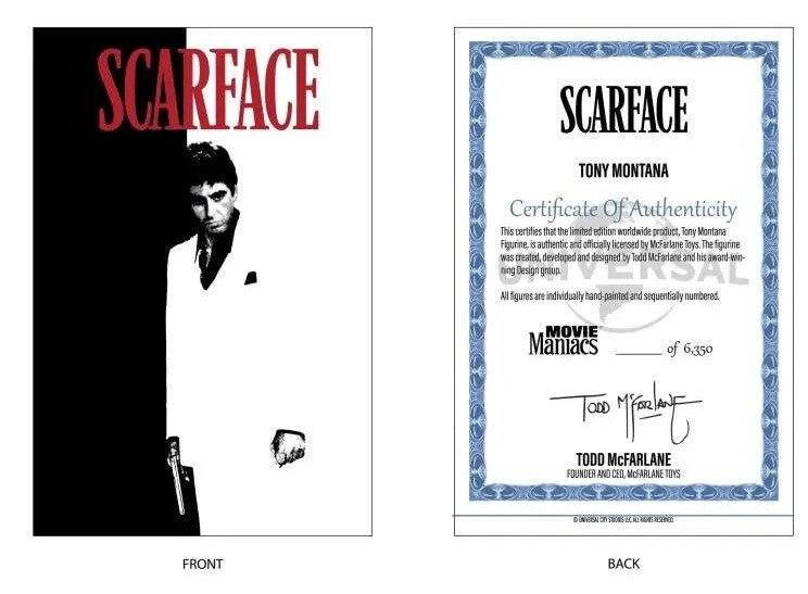🔫 McFarlane Tony Montana Scarface Action Figure Fim Da Collezione