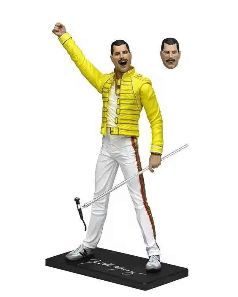✅QUEEN FREDDIE MERCURY LIVE AT WEMBLEY STADIUM ACTION FIGURE  18 CM con scatola
