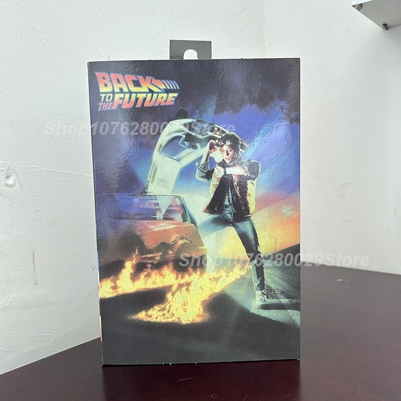 NECA Marty McFly 1985 Chitarra + Doc Brown 2015 Ritorno al Futuro 18cm