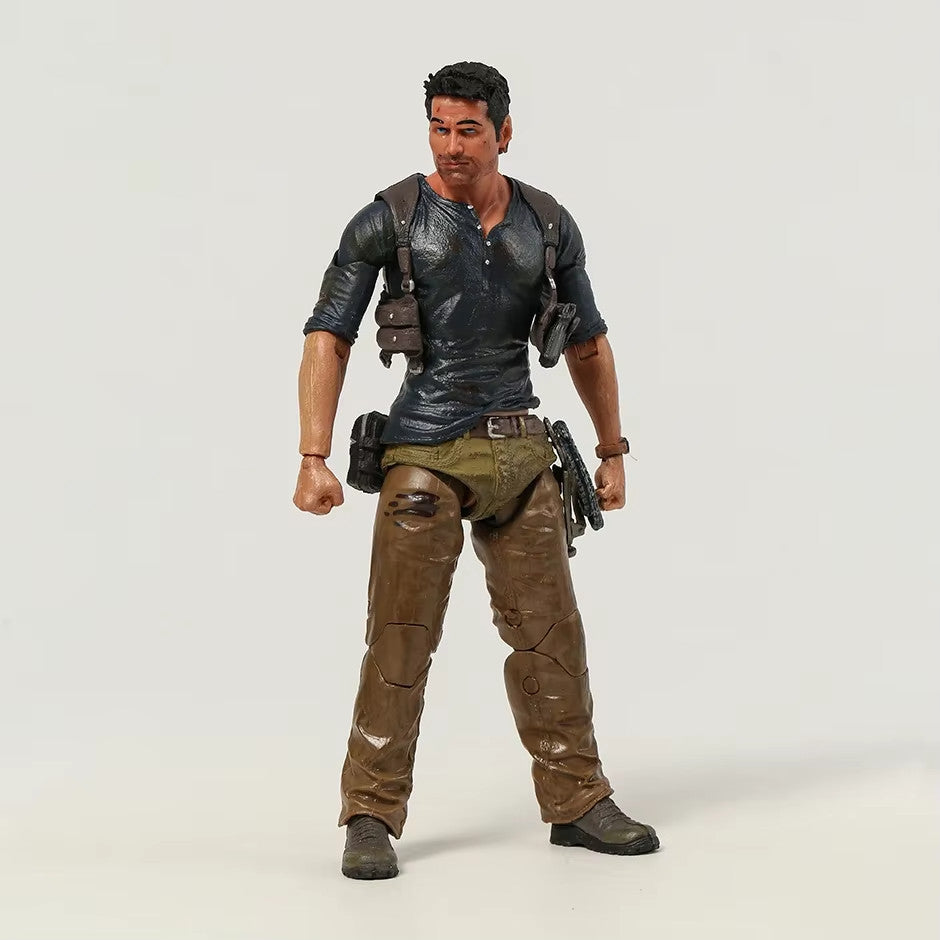 NECA Nathan Drake Uncharted 4 7" Action Figure 17 CM CON SCATOLA ORIGINALE
