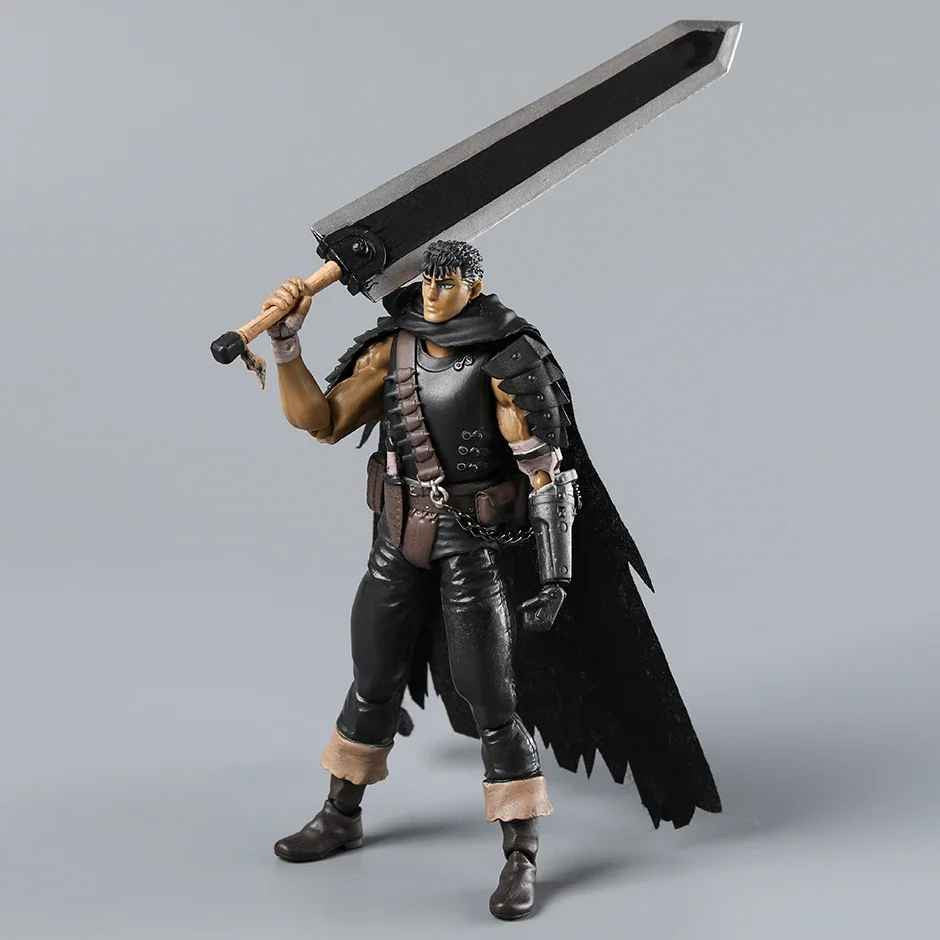 ⚔️ Berserk Guts Action Figure Spadaccino Nero Ver. Anime PVC da Collezione