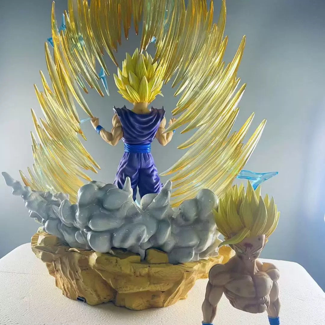 Figure 36Cm Son Gohan Super Saiyan 2  Dragon Ball LED con Testa Extra PVC