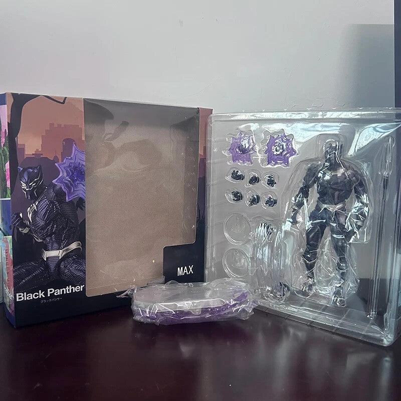 Amazing Yamaguchi Revoltech Black Panther Action Figure🎀 Con Scatola