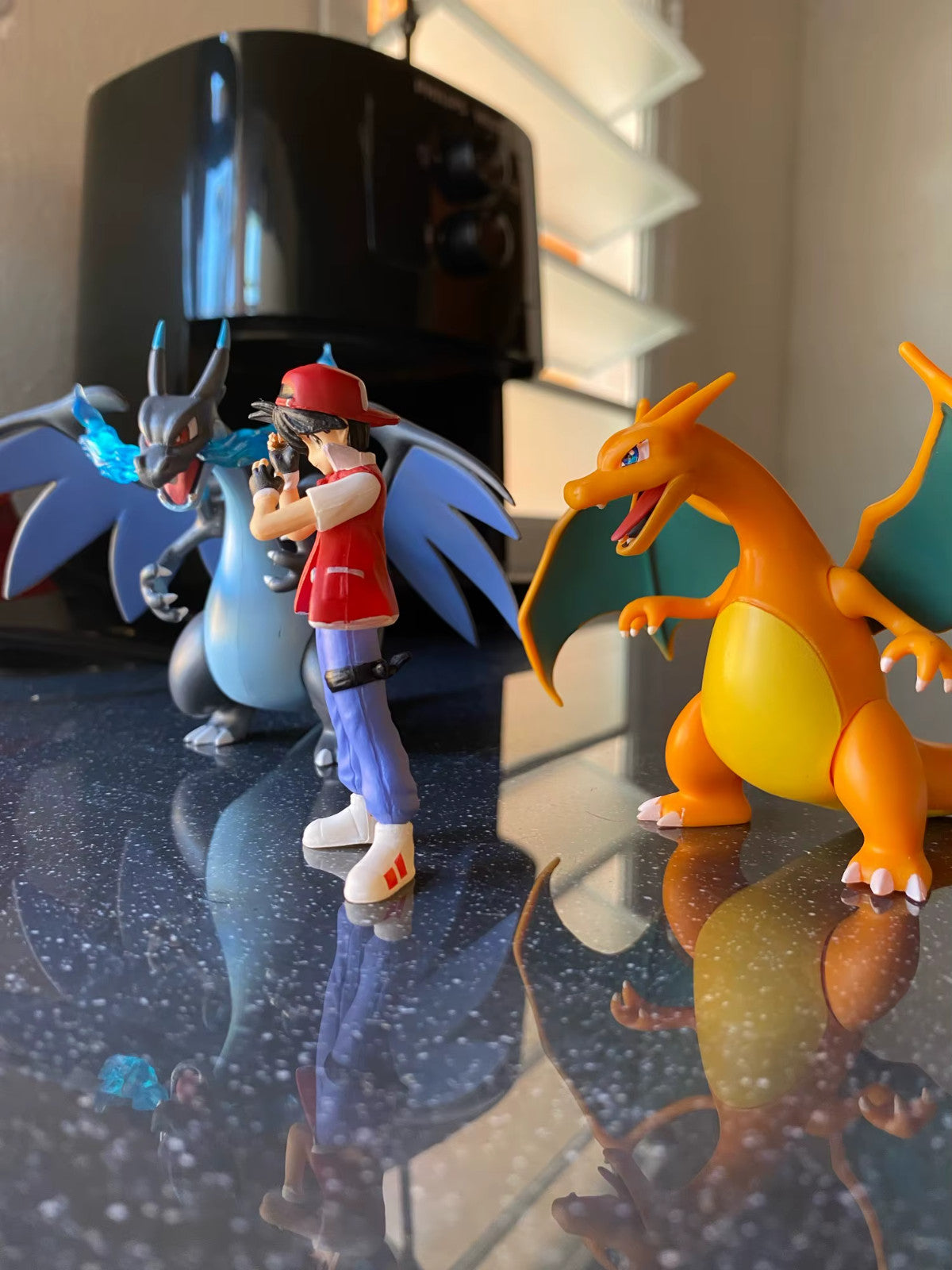 8 cm Anime Pokemen Figura Red Ash Ketchum Action Figure da Collezione✅
