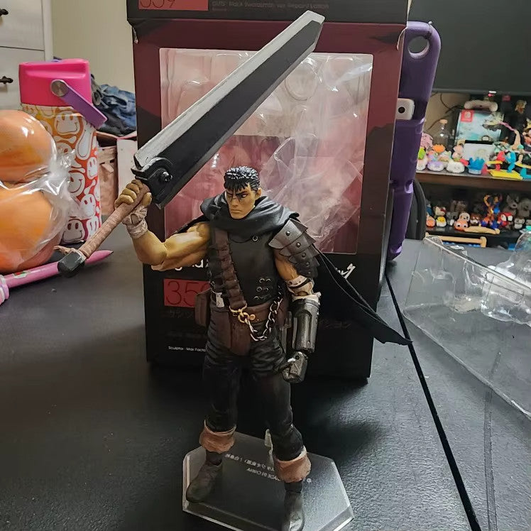 ⚔️ Berserk Guts Action Figure Spadaccino Nero Ver. Anime PVC da Collezione