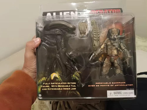 NECA Alien VS Predator ✅confezione da 2 action figure PVC 20CM+SCATOLA ORGINALE