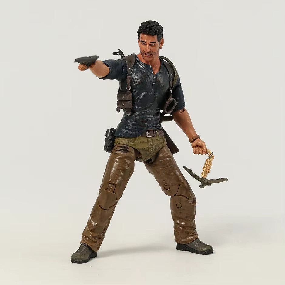 NECA Nathan Drake Uncharted 4 7" Action Figure 17 CM CON SCATOLA ORIGINALE