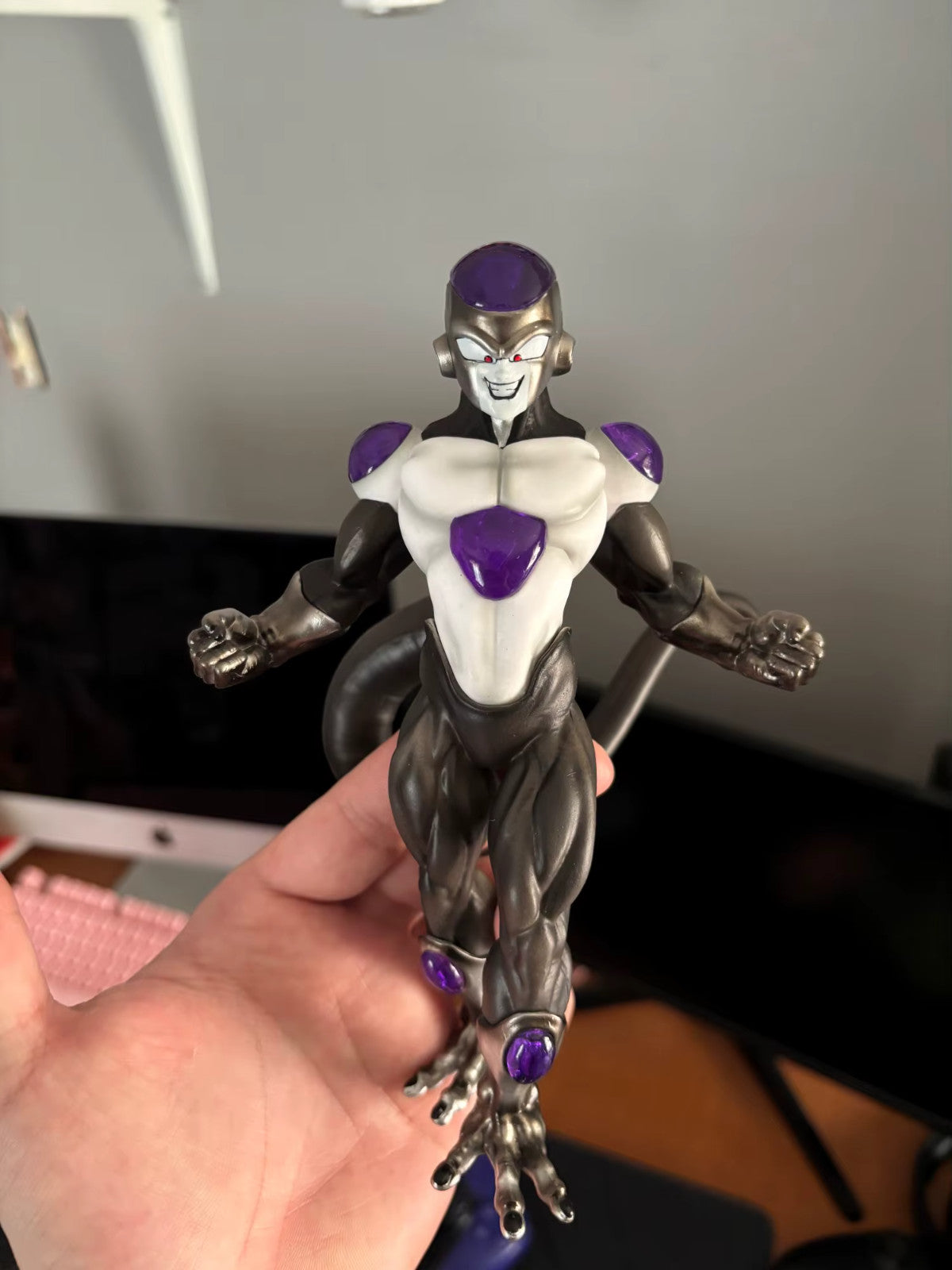 19cm Black Frieza Figure - Dragon Ball Gold & Black PVC Con Scatola COME IN FOTO