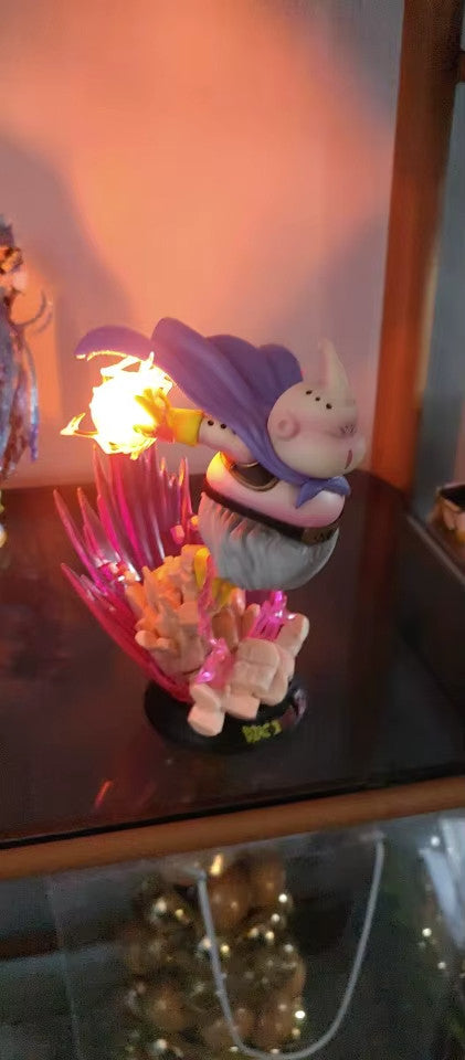 Dragon Ball Z Figure 19cm Majin Buu Fat Buu GK con Luce | Statua Anime in PVC,
