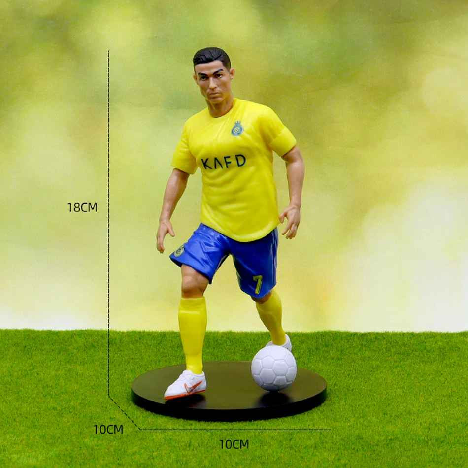 ✅ Action Figure Cristiano Ronaldo Messi Mbappé 18cm Souvenirs In Pvc
