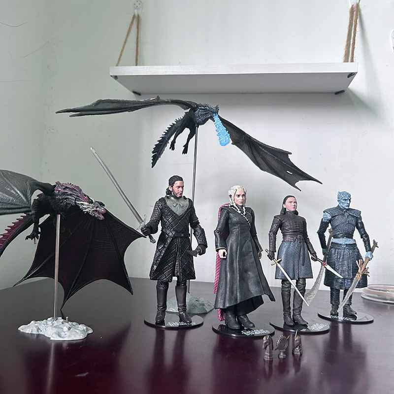 Game of Thrones Jon Snow Night King Daenerys Targaryen Frost Wyrm Viserion Black
