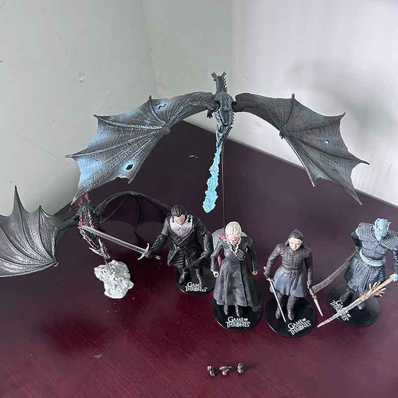 Game of Thrones Jon Snow Night King Daenerys Targaryen Frost Wyrm Viserion Black