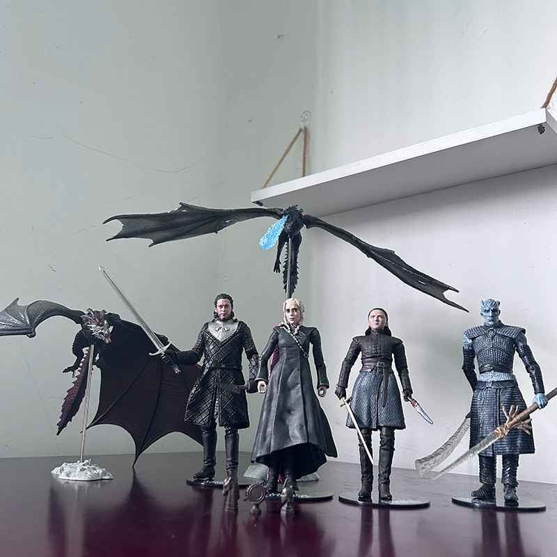 Game of Thrones Jon Snow Night King Daenerys Targaryen Frost Wyrm Viserion Black