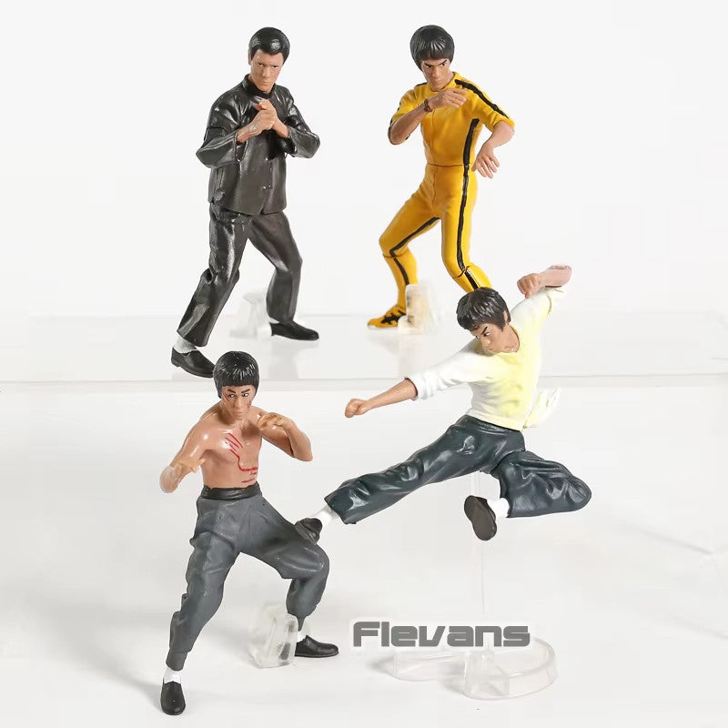 Set 4 action figure Bruce Lee con scatola Da Collezione