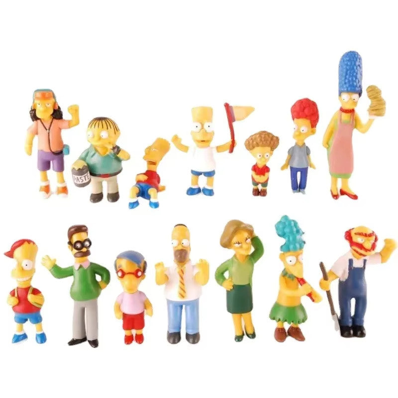 14Pcs Simpsons Cartoon Action Figure NUOVO SPED.GRATIS 🚛CON CORRIERE