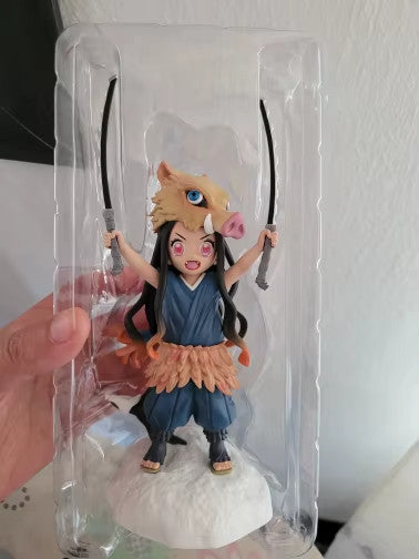 DemonSlayer 19CM Kimetsu ACTION FIGURE Kamado Nezuko Testa di Maiale CON SCATOLA
