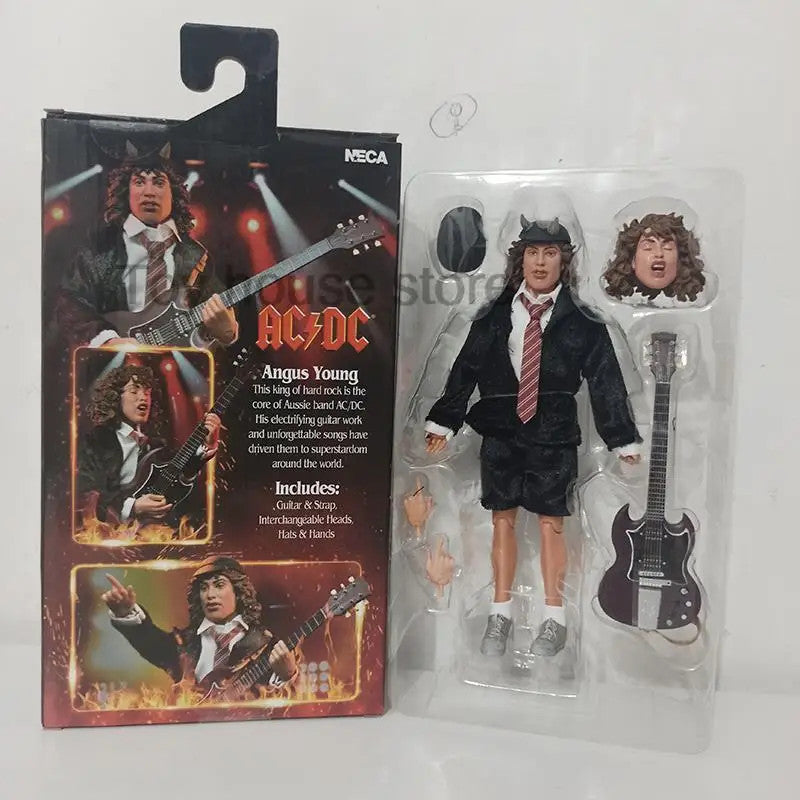 Action Figure Angus Young & Bon Scott AC/DC 🎸 | Modelli da Collezione 18 cm