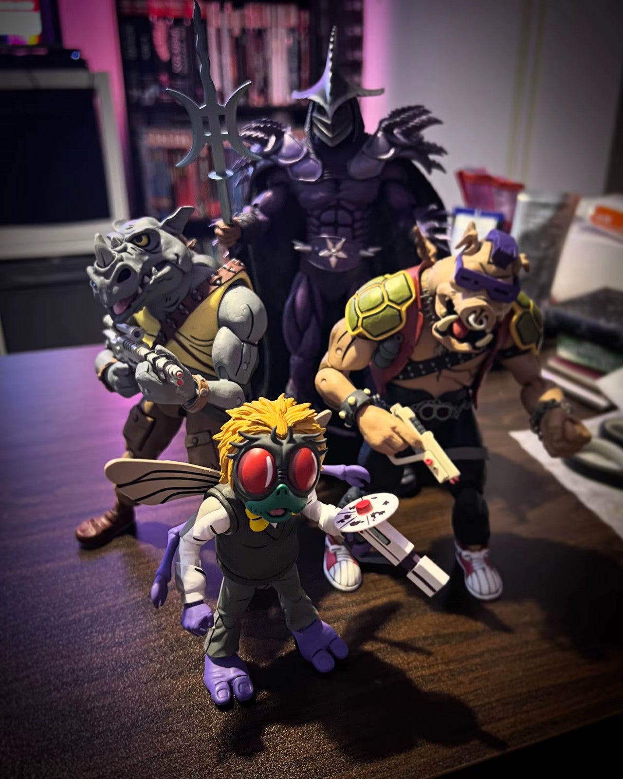🐢 Neca Tartarughe Ninja 18cm Set Shredder Michelangelo Bebop Rocksteady Figure