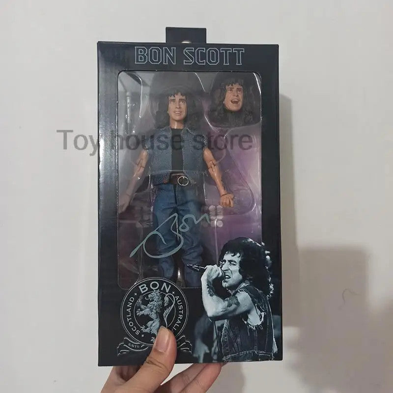 Action Figure Angus Young & Bon Scott AC/DC 🎸 | Modelli da Collezione 18 cm