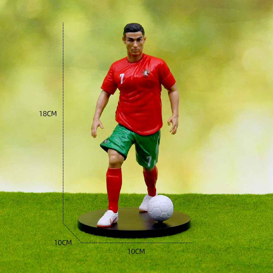 ✅ Action Figure  Cristiano Ronaldo Messi Mbappé 18cm Souvenirs In Pvc