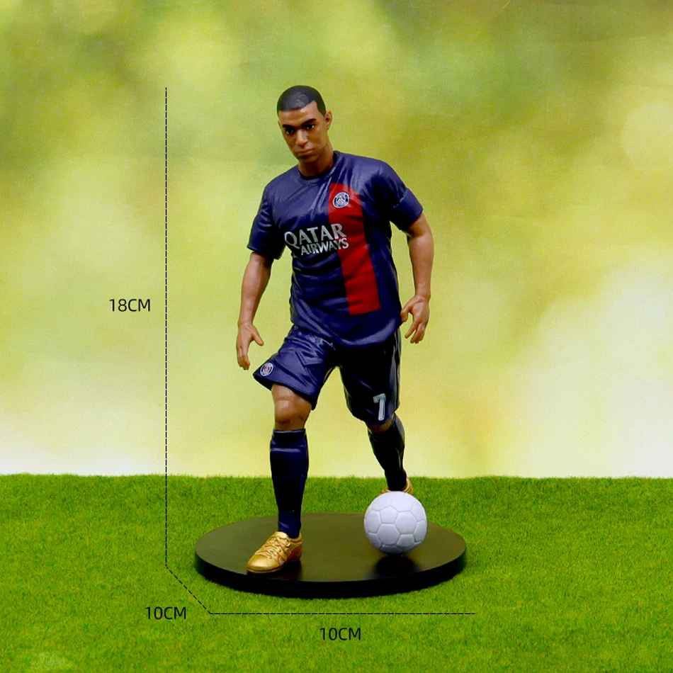 ✅ Action Figure  Cristiano Ronaldo Messi Mbappé 18cm Souvenirs In Pvc