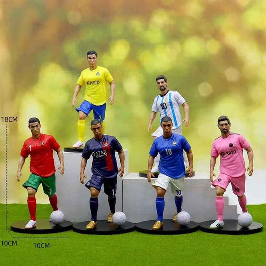 ✅ Action Figure  Cristiano Ronaldo Messi Mbappé 18cm Souvenirs In Pvc